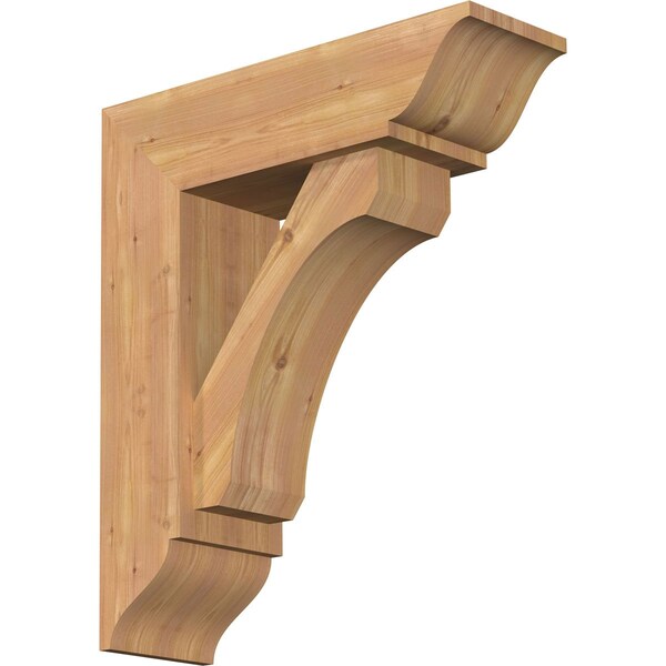 Ekena Millwork Legacy Traditional Smooth Bracket w/ Offset Brace, Western Red Cedar, 7 1/2"W x 24"D x 28"H BKT0806X24X28LEC01SWR - main